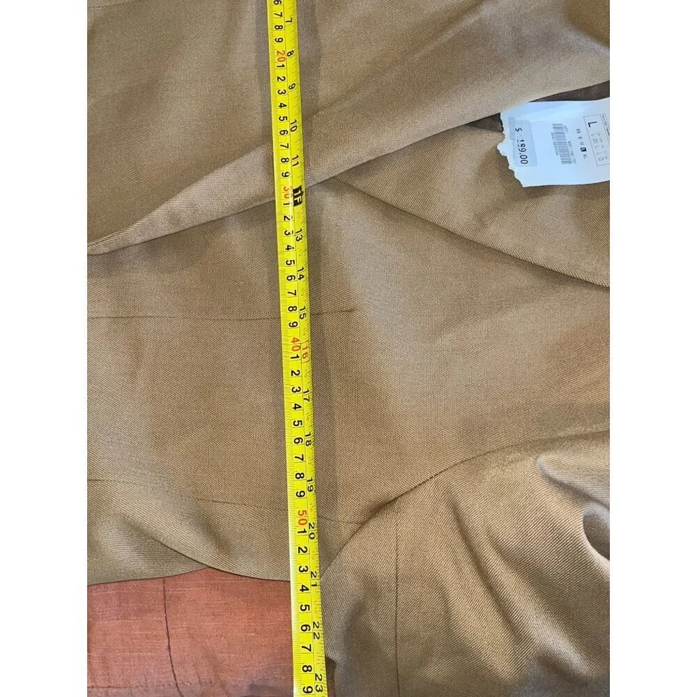 NWT Zara Mens Tan Wool Oversized Blazer Size Large